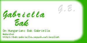 gabriella bak business card